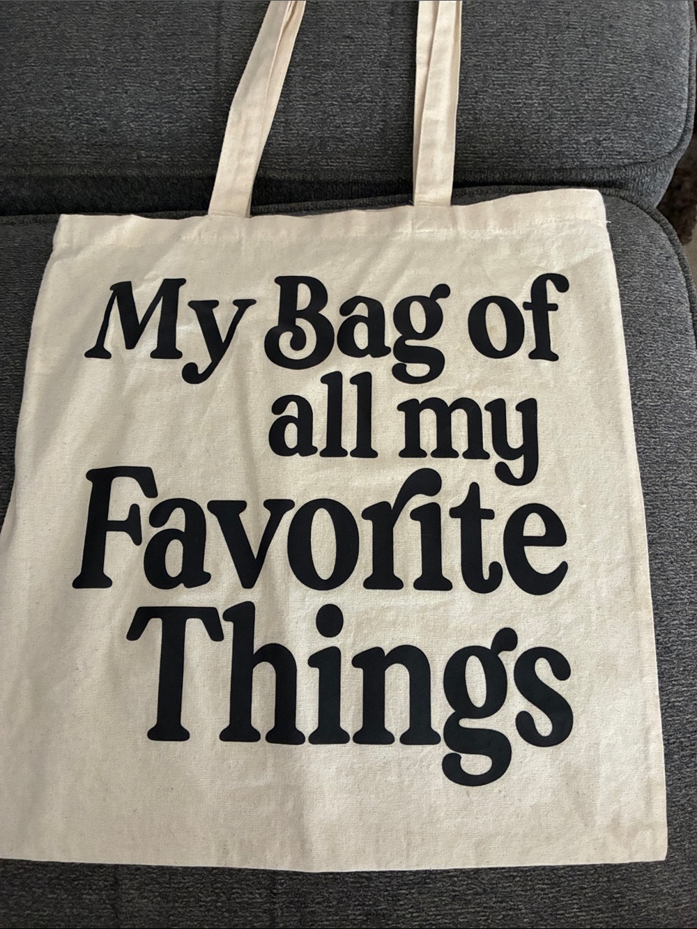 Tote Bag with Text